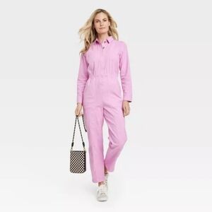 Women's Long Sleeve Button-Front Coveralls - Universal Thread